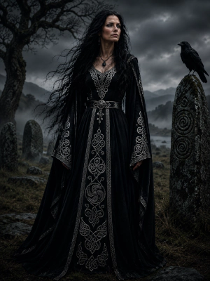 An Mhórríoghain in raven form from The Guardians Trilogy