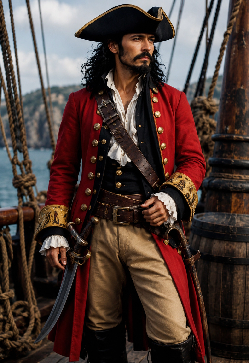 Pirate captain Theron in The Shadows of Aurelia